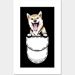 Funny Shiba Inu Pocket Dog Posters and Art